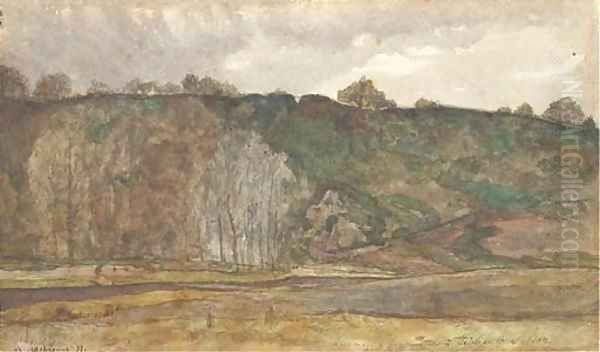 The crest of a hill Oil Painting by Henri-Joseph Harpignies