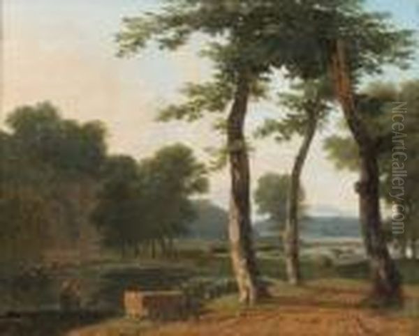 Paysage D'italie Oil Painting by Jean-Victor Bertin