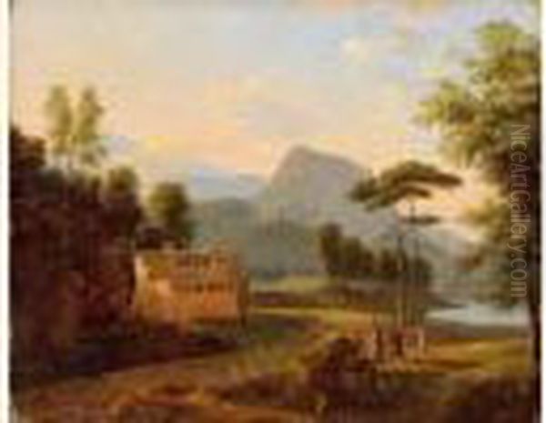 Paysage Classique Oil Painting by Jean-Victor Bertin