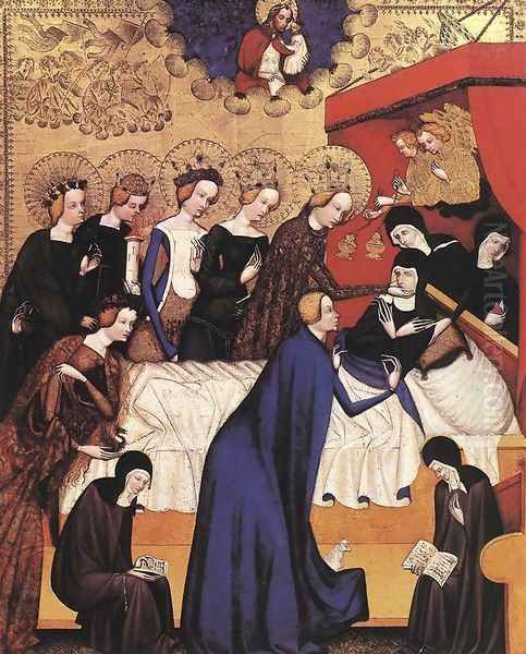 The Death of St. Clare 1410 Oil Painting by Master of Heiligenkreuz