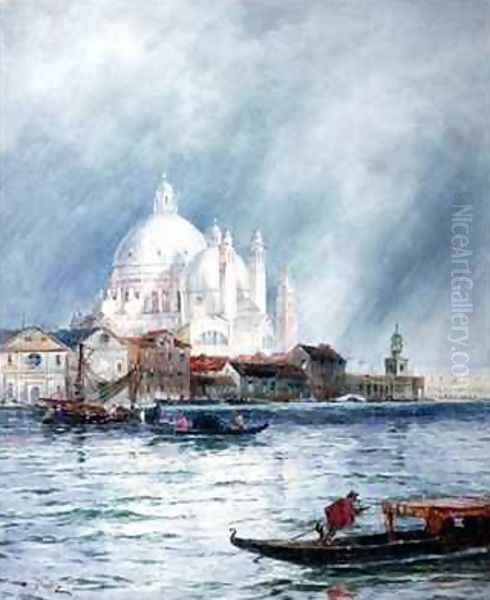 On the Lagoons Venice Oil Painting by Thomas Bush Hardy