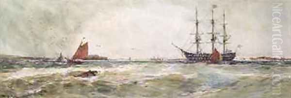 Squally Weather Portsmouth Oil Painting by Thomas Bush Hardy