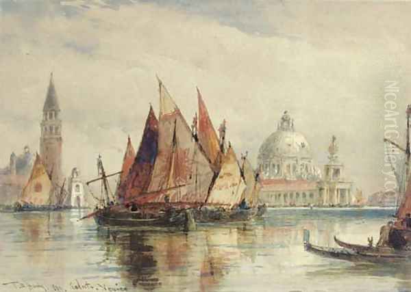 San Giorgio Maggiore and the Salute, Venice Oil Painting by Thomas Bush Hardy