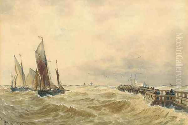 Calais Oil Painting by Thomas Bush Hardy