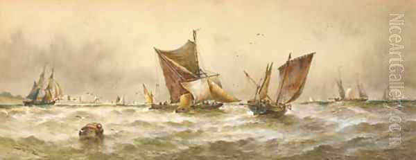 In the Medway Oil Painting by Thomas Bush Hardy