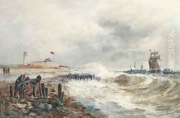 Southsea Castle and Spithead Oil Painting by Thomas Bush Hardy