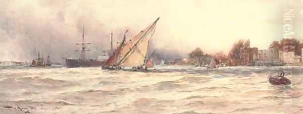 Upnor Castle Oil Painting by Thomas Bush Hardy