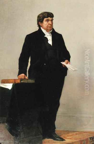 Justice Lemuel Shaw Oil Painting by William Morris Hunt