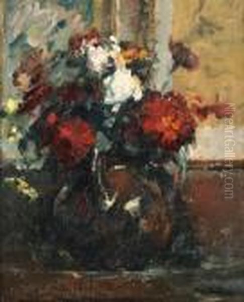 Bouquet De Fleurs Oil Painting by Abel Bertram