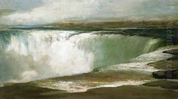 Niagara Falls Oil Painting by William Morris Hunt