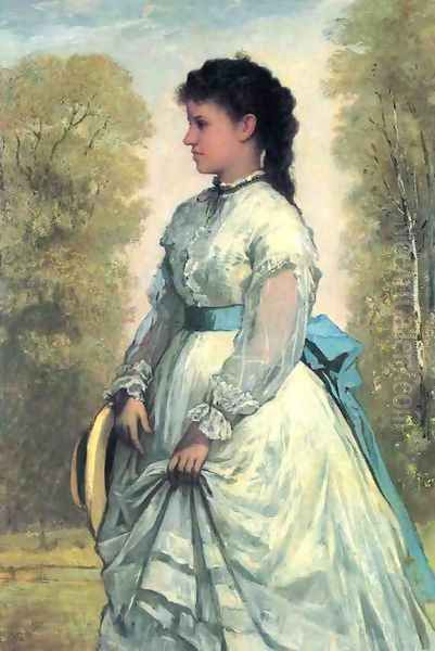 Portrait of Agnes Elizabeth Clafllin Oil Painting by William Morris Hunt