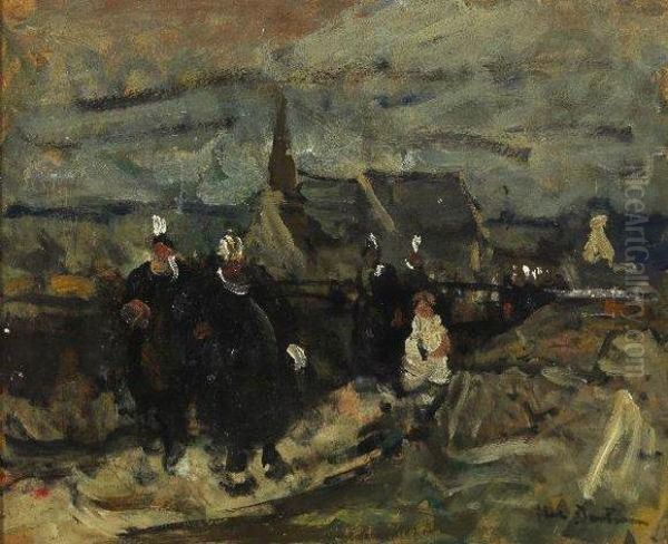 Le Pardon Breton Oil Painting by Abel Bertram