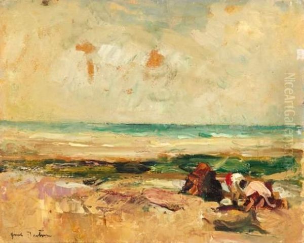 Le Treport Oil Painting by Abel Bertram