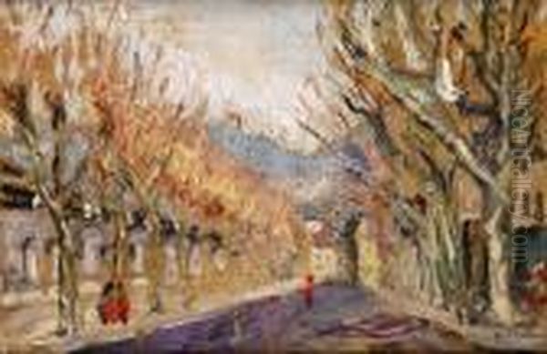 Place Animee En Provence Oil Painting by Abel Bertram