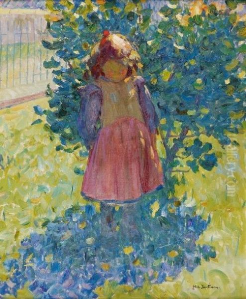 Jeune Fille Dans Le Jardin Oil Painting by Abel Bertram