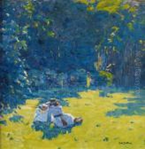 Dans Le Parc Oil Painting by Abel Bertram