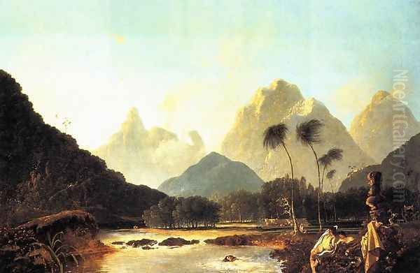 Tahiti Revisited 1776 Oil Painting by William Hodges