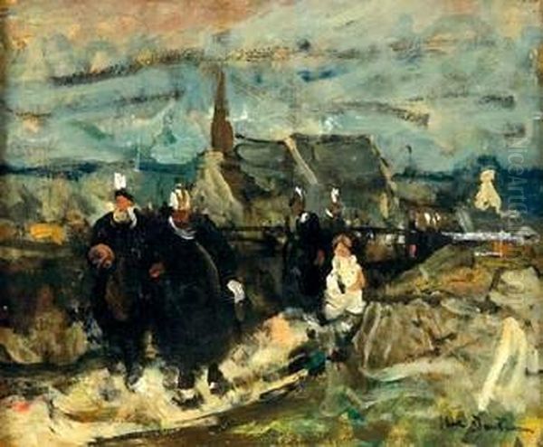 Pardon En Bretagne Oil Painting by Abel Bertram