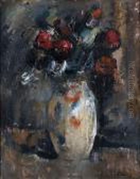 Bouquet Oil Painting by Abel Bertram