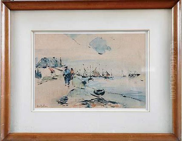 noirmoutier, Le Port Oil Painting by Abel Bertram