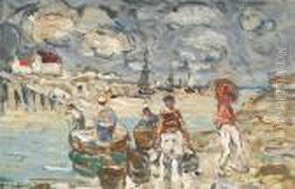 Bord De Mer Oil Painting by Abel Bertram