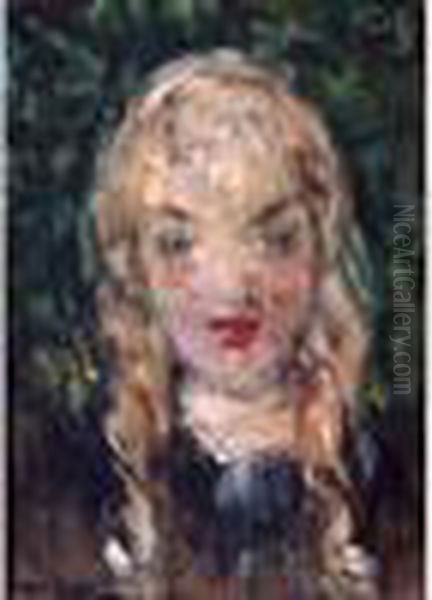 Portrait D'une Blonde Oil Painting by Abel Bertram