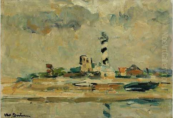 Le Phare Petit Fort Philippe Oil Painting by Abel Bertram