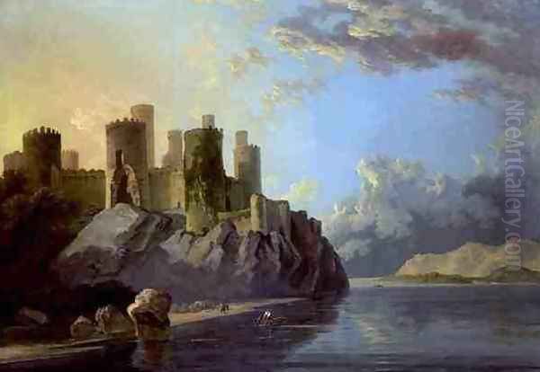 Conway Castle Oil Painting by William Hodges