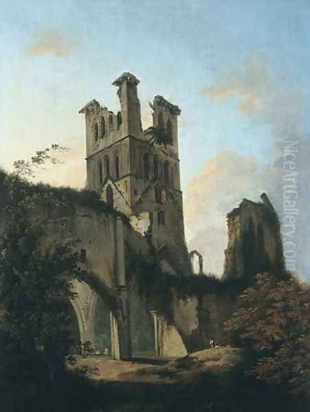 Ruins of Llanthony Abbey Oil Painting by William Hodges