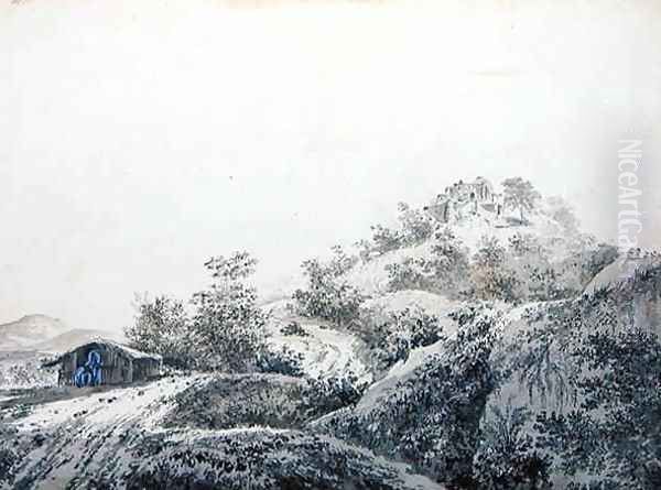 The Pass of Sicri Gully Sakrigali from Bengal Entering in the Province of Bahar Oil Painting by William Hodges