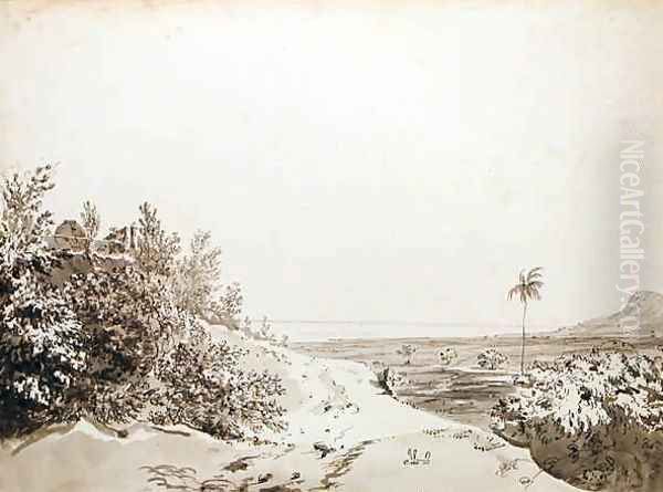 View from the Pass of Sakrigali Looking East Towards Bengal Oil Painting by William Hodges