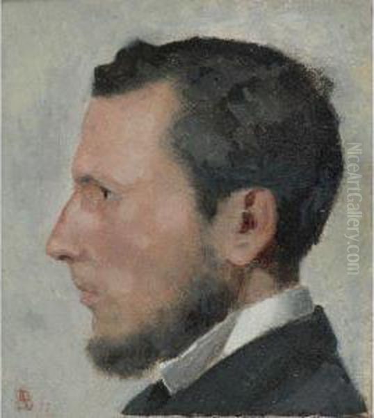 Head Of A Man Oil Painting by Paul Albert Besnard