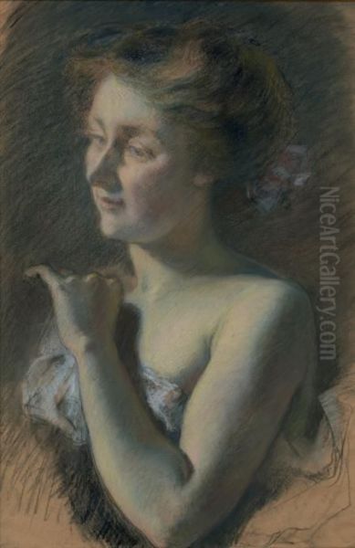 Portrait De Femme En Buste Oil Painting by Paul Albert Besnard