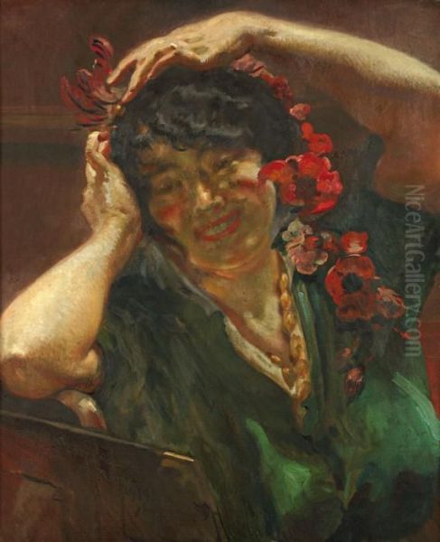 L'espagnole Oil Painting by Paul Albert Besnard