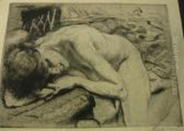 Two Etchings. Oil Painting by Paul Albert Besnard