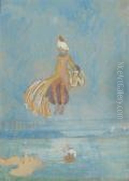 Pacha Survolant L'ocean Oil Painting by Paul Albert Besnard