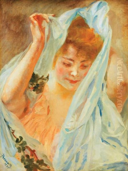 Portrait De Femme Oil Painting by Paul Albert Besnard