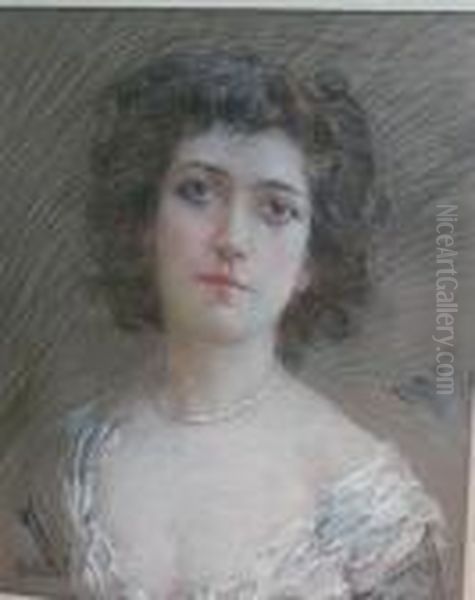 Portrait Of A Woman Oil Painting by Paul Albert Besnard