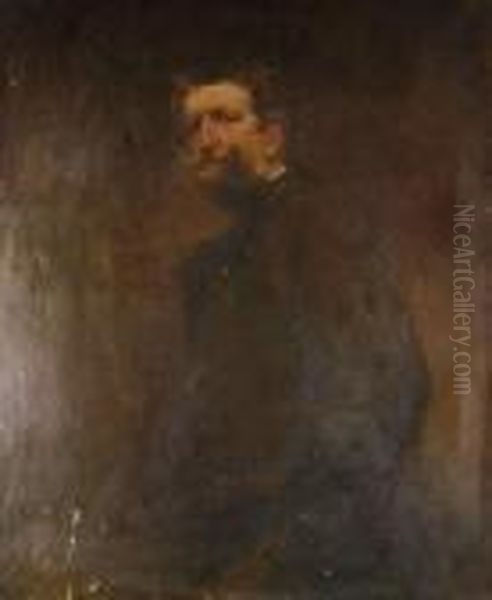 Portrait De Frantz Jourdain (1847-1935) Oil Painting by Paul Albert Besnard