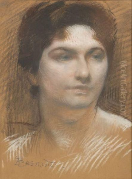 Portrait Of A Woman Oil Painting by Paul Albert Besnard