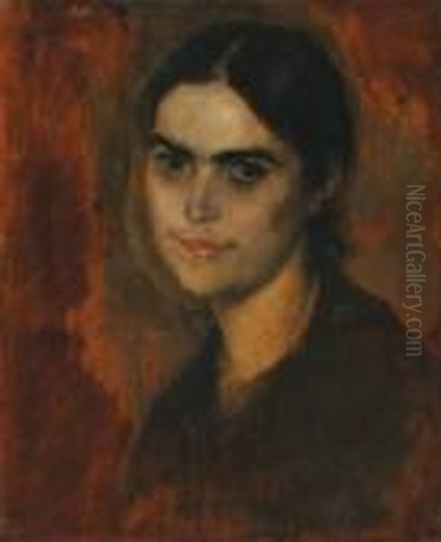 Portait De Claire Oil Painting by Paul Albert Besnard