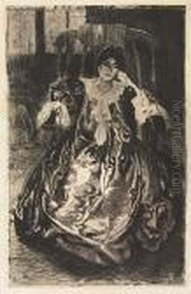 Le Robe De Soie Oil Painting by Paul Albert Besnard