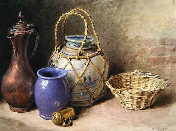 Still Life with Ginger Jar Oil Painting by William Henry Hunt