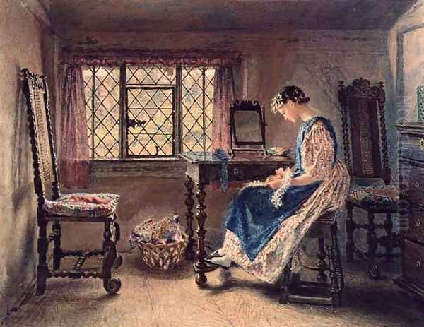 Preparing for Sunday Oil Painting by William Henry Hunt