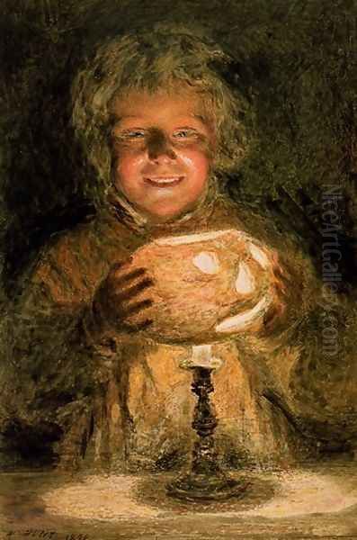 The Turnip Lantern Oil Painting by William Henry Hunt