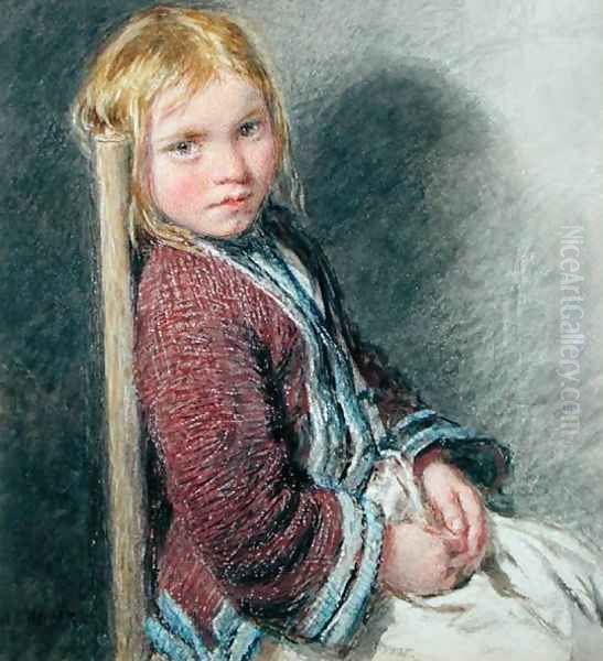 The Shy Sitter Oil Painting by William Henry Hunt