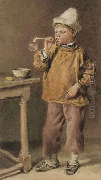 Bubbles Oil Painting by William Henry Hunt