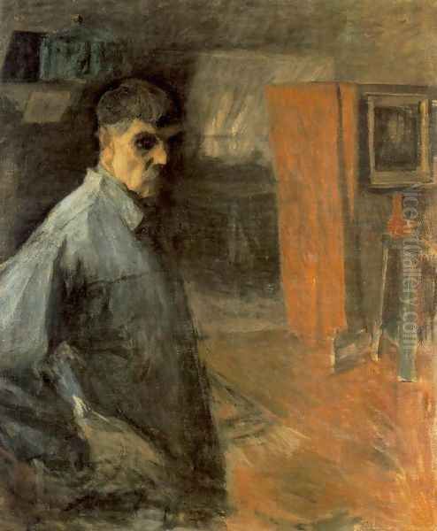 Self-portrait (1916) Oil Painting by Simon Hollosy