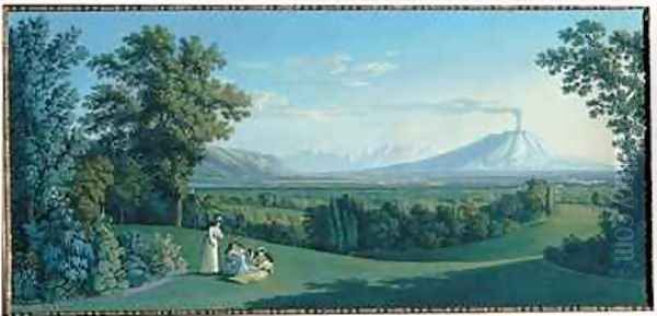 The English Garden of Caserta Oil Painting by Jakob Philippe Hackert