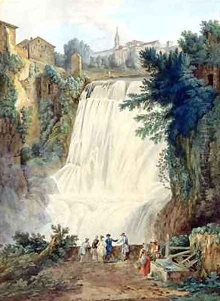 The Falls at Tivoli Oil Painting by Jakob Philippe Hackert